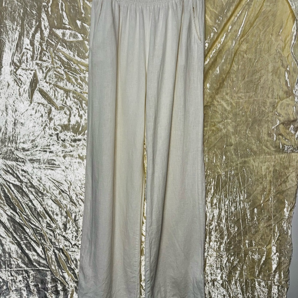✨ Bebop Cream Linen Pants – Size M ✨